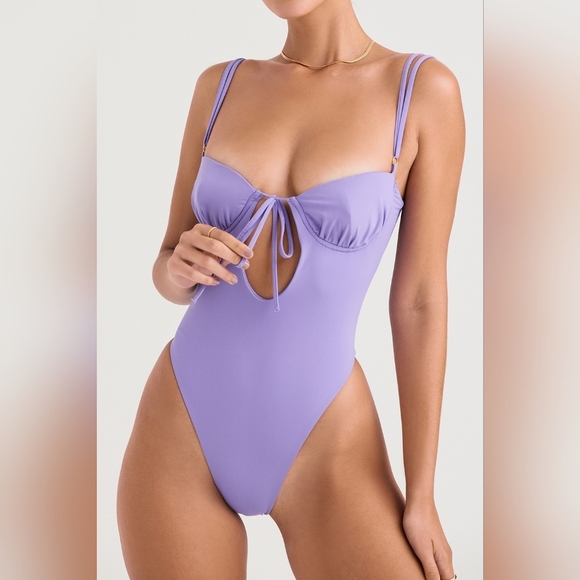House of CB Other - Nwt House of CB Cannes Cutout Violet Purple High‎ leg Swimsuit S